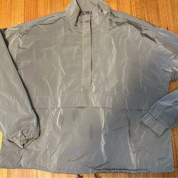 Good American Shine Oversized Windbreaker Anorak Pullover 1/2 Size S - M(d4 - Picture 3 of 13